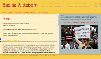 homepage of Saskia Witteborn